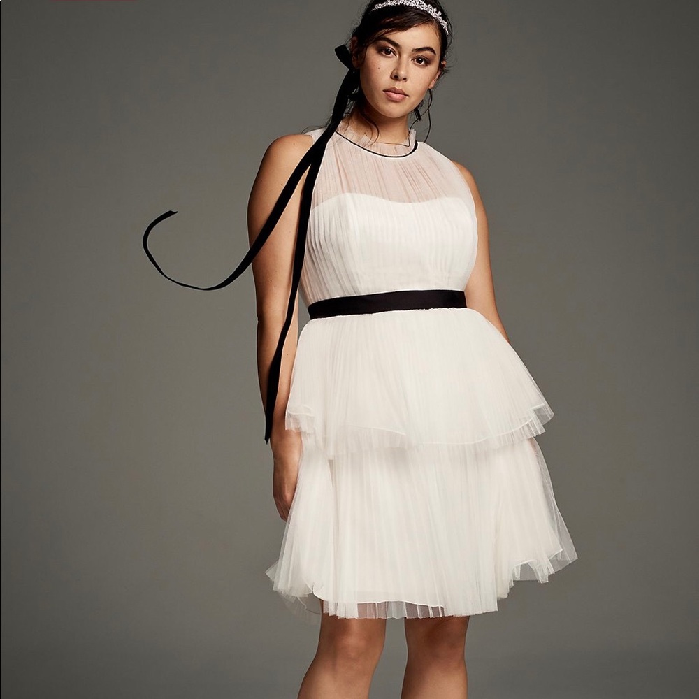 High neck Vera Wang tulle dress